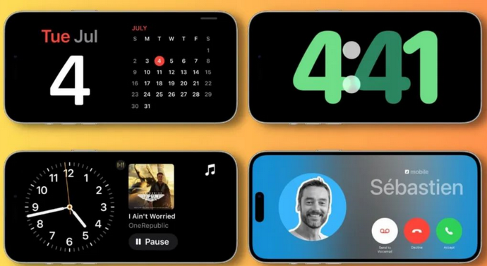 松北苹果手机维修分享iOS17横屏充电待机显示有什么好处 